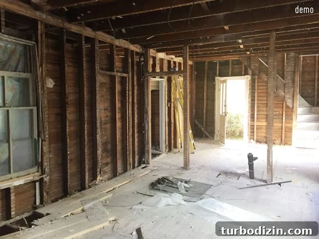 beach house demolition kitchen