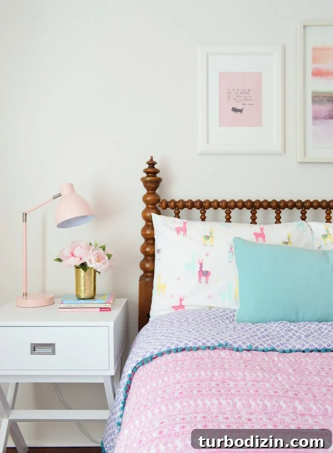 girls bedroom target sidetable pink bedding