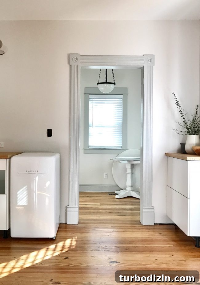 Fridge compromise and kitchen view
