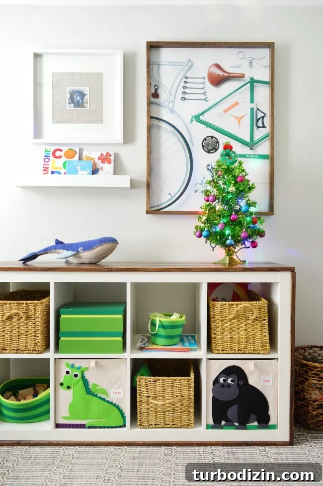 Holiday Home Tour: See Our Christmas Decorating Ideas 12 Child's tinsel tree