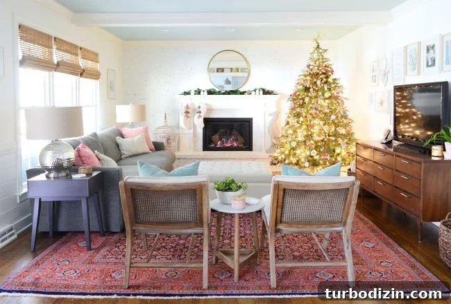 Living room mixing wood tones