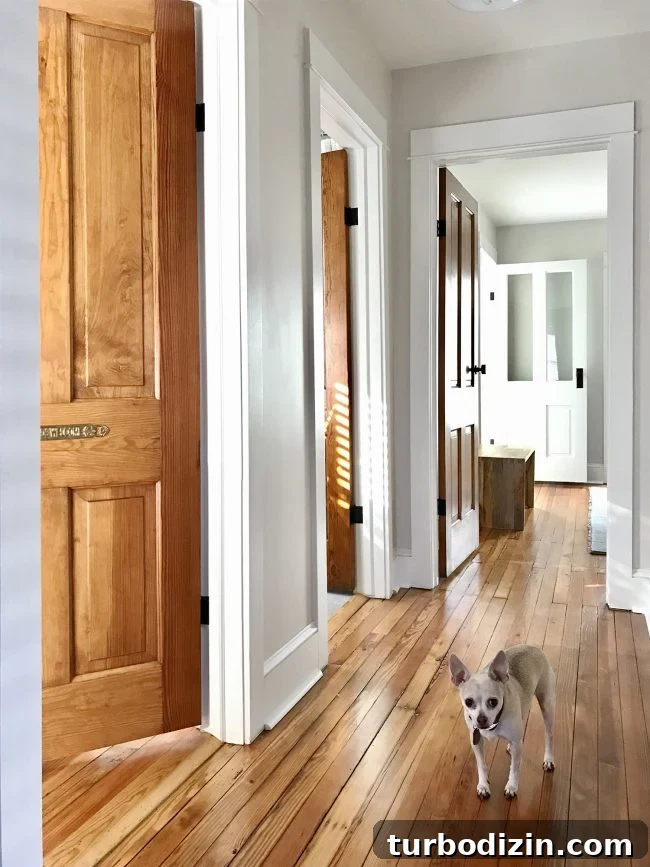 Heart pine floors and wood tones