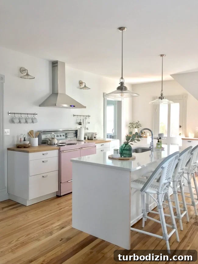 Kitchen island with quartz