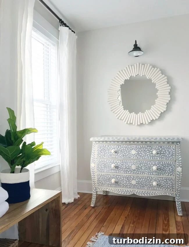 Repairing Cracked or Broken Inlay Furniture: Step-by-Step Guide 10 blue gray inlay dresser in beachy bedroom