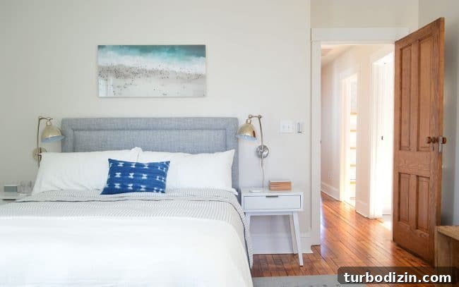 Updated Beach House Tour: Modern Coastal Interior Walkthrough 11 Back bedroom