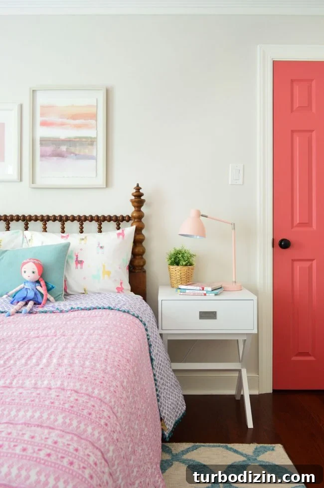 Year Without Shopping: 12 Months of No-Buy Challenges and Wins 11 girls bedroom campaign sidetable wooden spool headboard