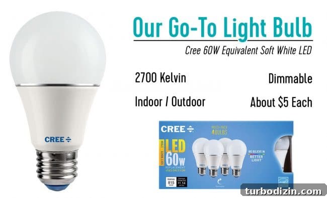 Top LED Light Bulbs for Bright, Energy-Saving Home Lighting 6 Our go to light bulb the Cree 60W LED soft white bulb