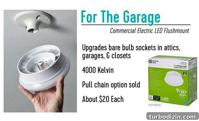 Top LED Light Bulbs for Bright, Energy-Saving Home Lighting 9 Our favorite garage work light commercial electric LED flushmount