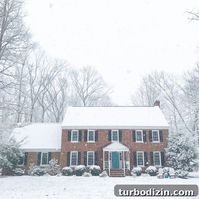 When Does a Home Renovation Harm Your Resale Value? 2 House covered in snow as we drove to airport