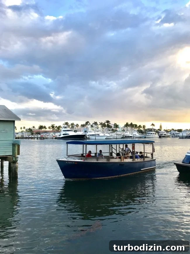 Family Spring Break in Fort Lauderdale: Beaches, Food & Fun Ideas 10 small boat picking up diners for Cap's Place Restaurant in Lighthouse Point Florida