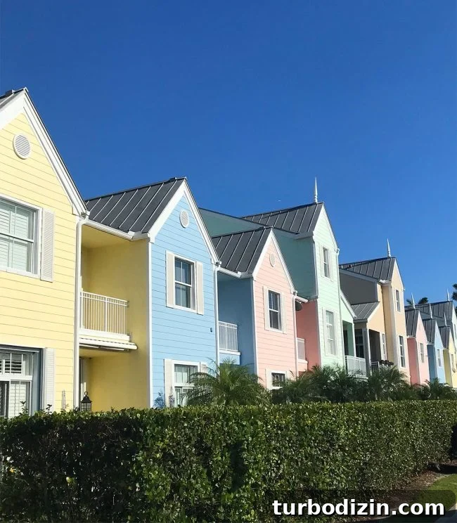 Family Spring Break in Fort Lauderdale: Beaches, Food & Fun Ideas 3 row of colorful pastel townhouses in lighthouse point florida