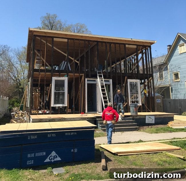 Duplex Renovation Complete: Fast Restoration of a Historic Home 2 Duplex exterior progress