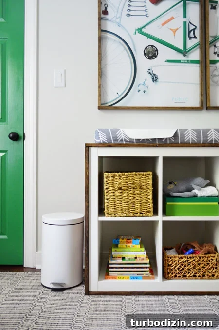 Convert an IKEA Malm into a Built-In Dresser: Step-by-Step Guide 16 Wood wrapped Ikea Expedit as changing table in nursery