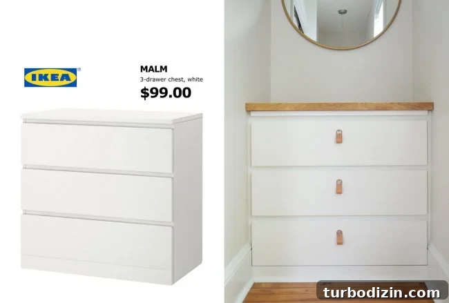 Convert an IKEA Malm into a Built-In Dresser: Step-by-Step Guide 4 Ikea Malm Dresser Before And After As Custom Built-In