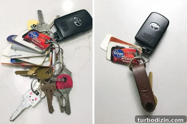 Can a Minimalist Home Feel Cozy? Practical Tips and Ideas 6 Before and after key ring