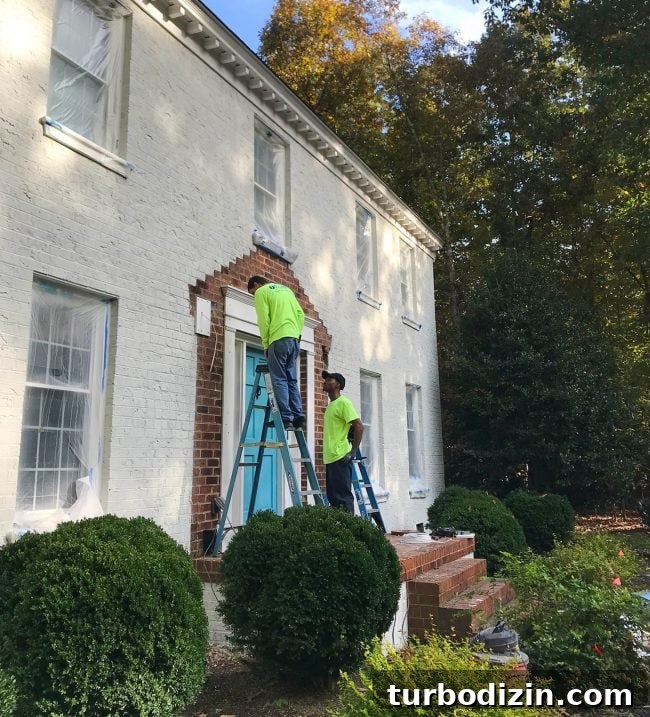How a Close Call Nearly Ruined Our House Painting Makeover 6 Mounting lanterns on composite blocks