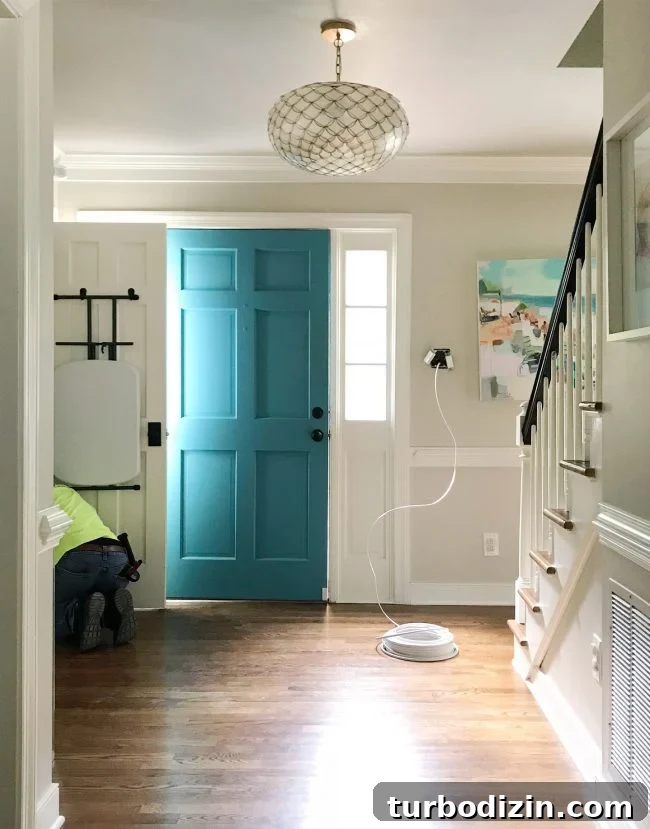 How a Close Call Nearly Ruined Our House Painting Makeover 7 Crew working in crawl space