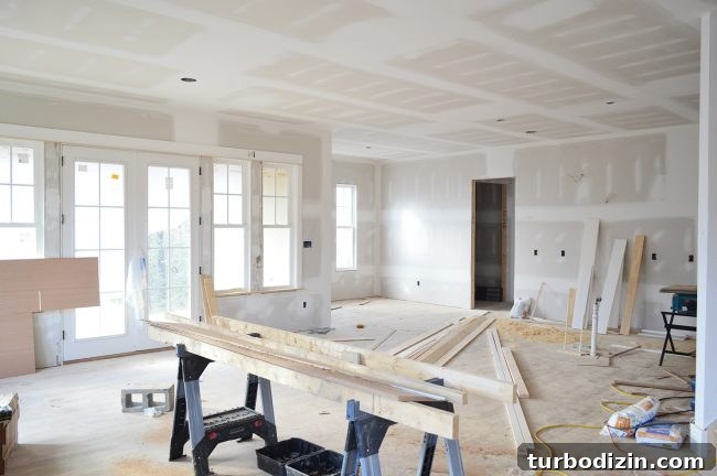 House Must-Haves: What We'd Put on Our Ultimate Home Checklist 7 Open concept living area under construction