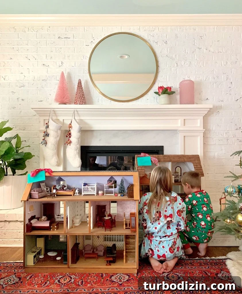 Two Kitchens, One Home: A Story of Renovation and Design 2 Dollhouses on Christmas morning