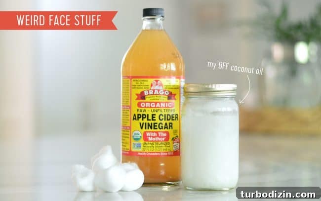 My Daily Skin and Hair Care Routine for Clear, Shiny Results 4 eco green beauty care apple cider vinegar coconut oil