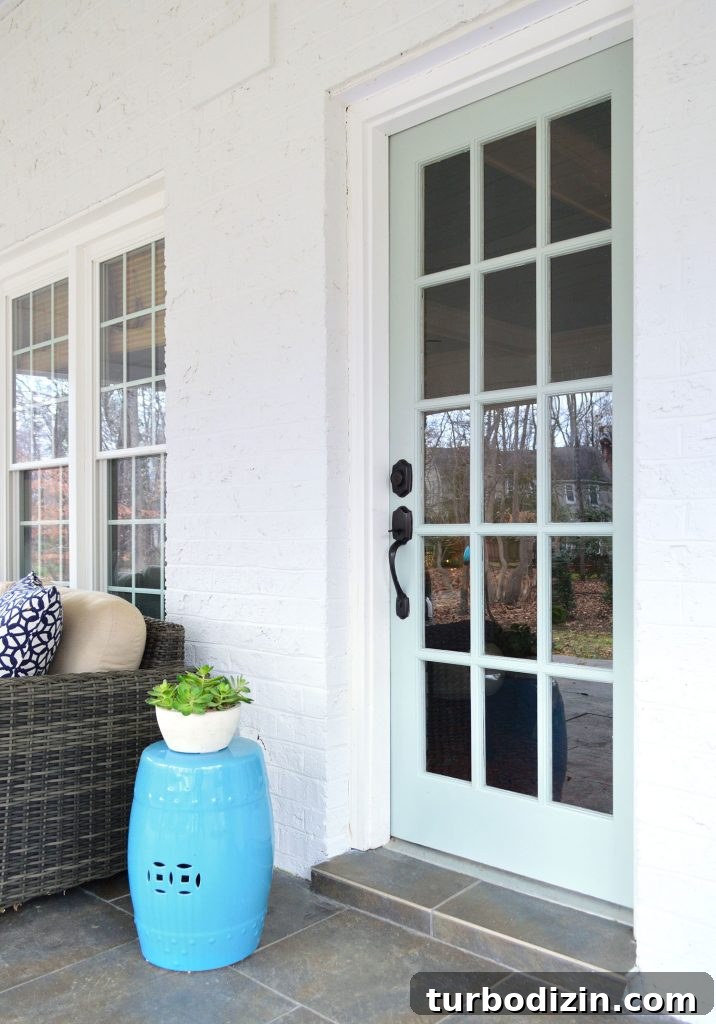 Front Door Paint Guide: Top Color Picks and Pro Tips for Painting a Door 12 Glass Door On Back Patio Painted With Outdoor Couch
