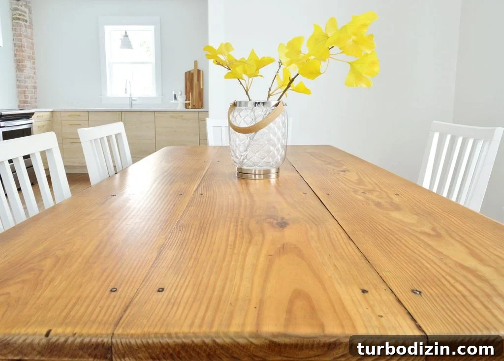 Refinish a Wooden Table: Step-by-Step Guide for Smooth Results 12 After Photo of Refinished Dining Table With Farmhouse Look
