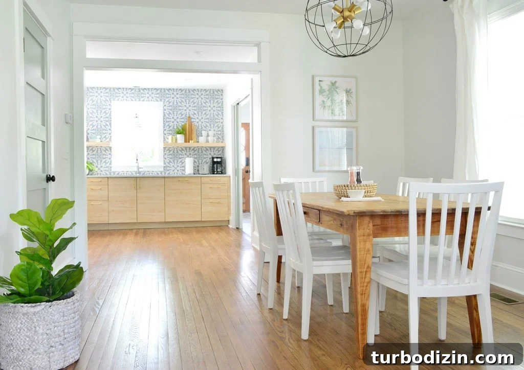Refinish a Wooden Table: Step-by-Step Guide for Smooth Results 13 Duplex Dining Room With Blue And Wood Kitchen In Background