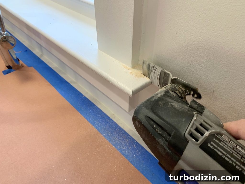 8 Essential Steps to Take Before You Start Tiling 15 Trimming Window Molding With Dremel Before Backsplash Install