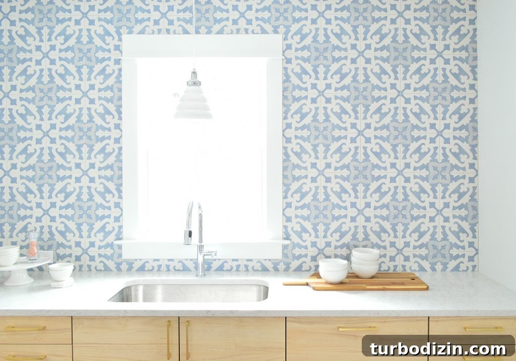 8 Essential Steps to Take Before You Start Tiling 16 Blue Tile Bar Patterned Backsplash With Wood Cabinets