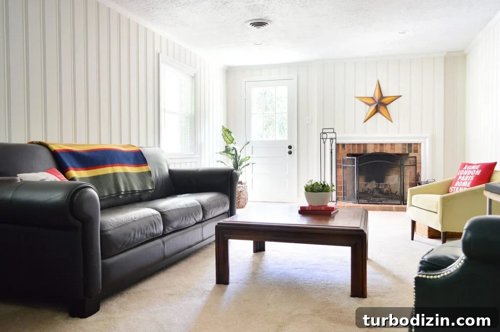 Staged basement living space
