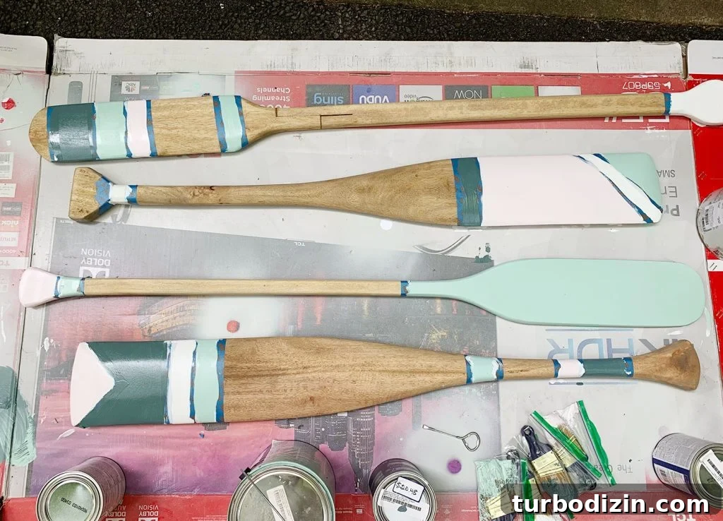 Paint Decorative Oars for Beach House Decor: Step-by-Step Guide 10 img 91759 10