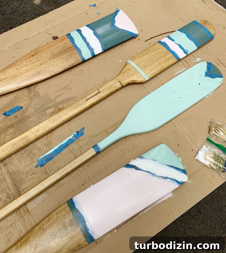 Paint Decorative Oars for Beach House Decor: Step-by-Step Guide 12 img 91759 13