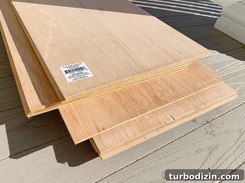 DIY Shiplap Wall Plank Makeover for $31 Total 6 5mm underlayment boards to be used in shiplap paneled backsplash