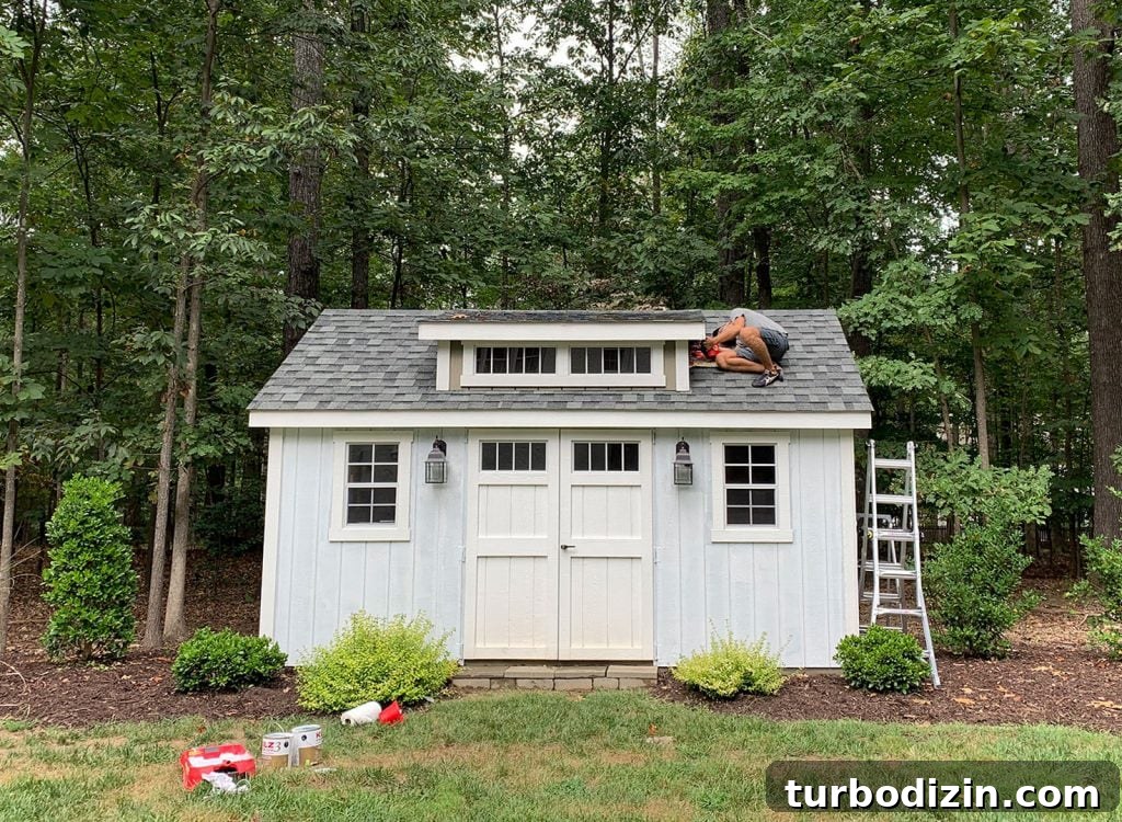 How We Stay Organized: Managing Life and Projects Efficiently 4 Working on shed