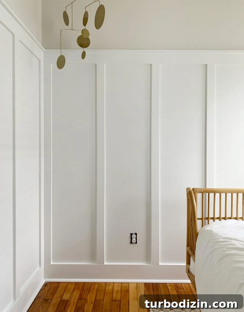 Board and Batten Tutorial: Step-by-Step Guide for Stunning Walls 20 Final White Board And Batten Wall Treatment Painted In Corner