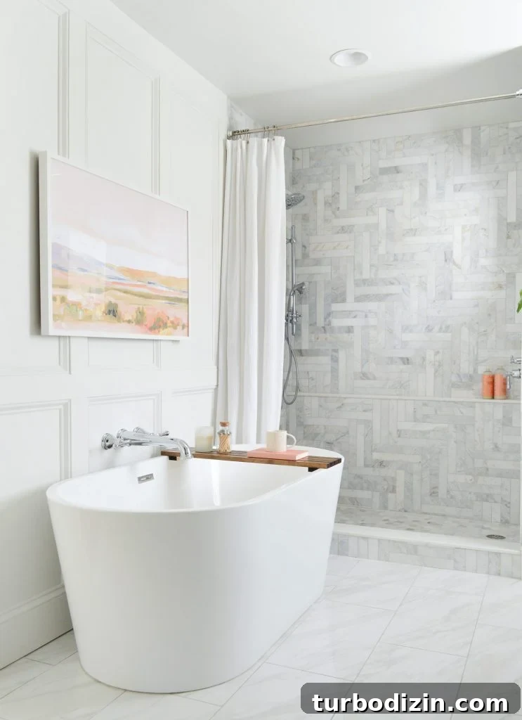 Board and Batten Tutorial: Step-by-Step Guide for Stunning Walls 4 Traditional Gray Bathroom With Board And Batten Boxes Behind Bathtub
