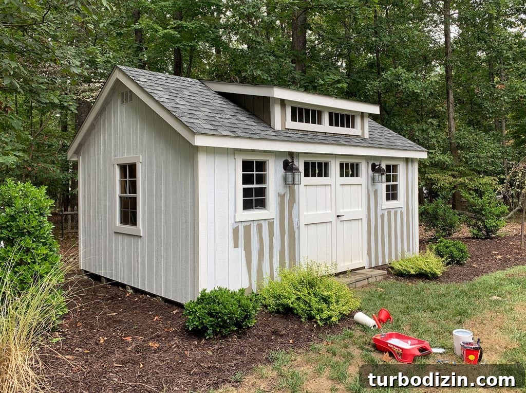 Painting Our Shed and Adding Window Boxes for Curb Appeal 6 img 93178 5