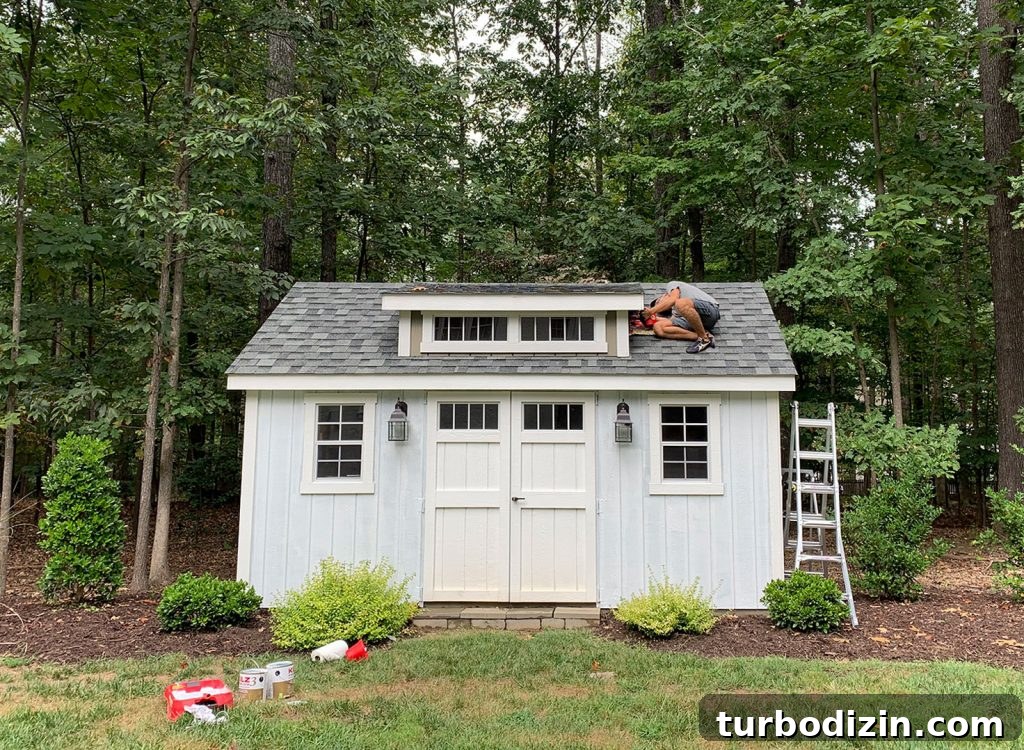 Painting Our Shed and Adding Window Boxes for Curb Appeal 7 img 93178 6