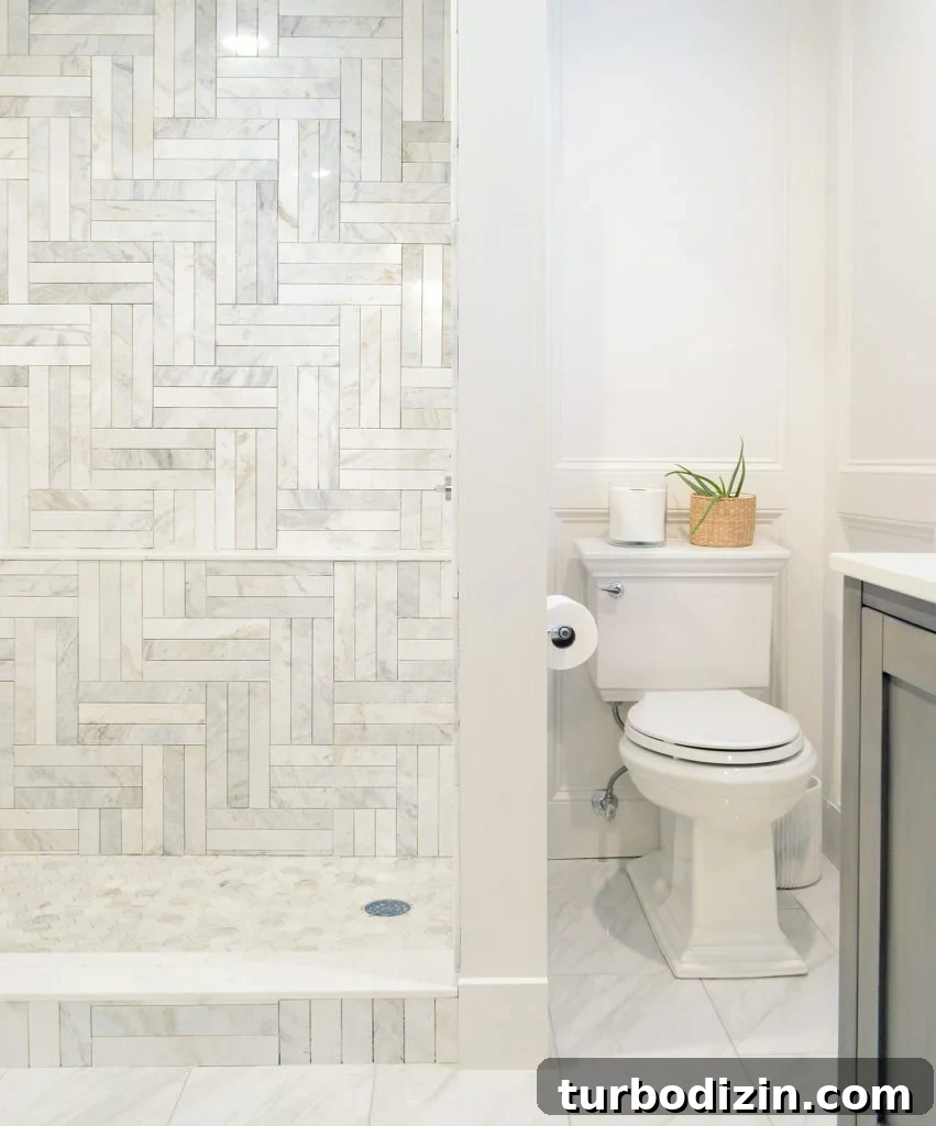 Major Bathroom and Closet Remodel Reveal: Stylish Storage Ideas 5 Master Bathroom Update With Toilet Installed With Ungrouted Marble Shower