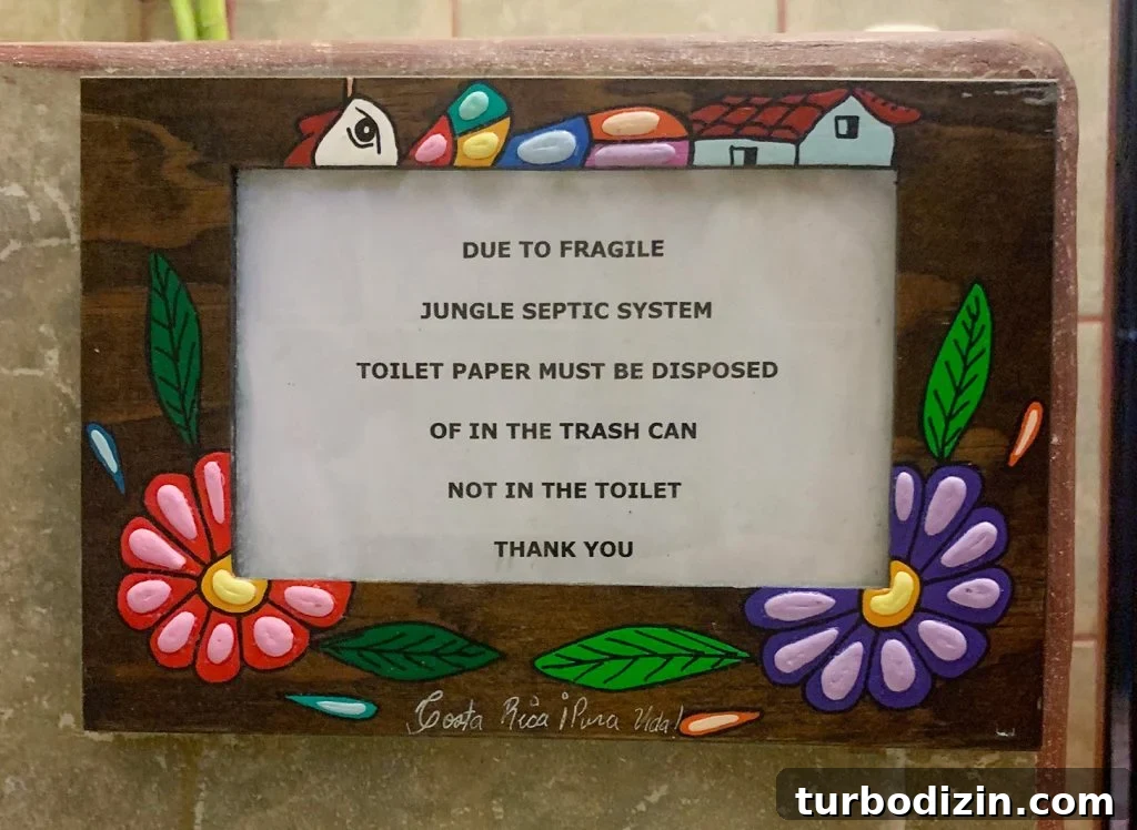 Sign In Costa Rica Airbnb For Disposing Of Toilet Paper In Trash