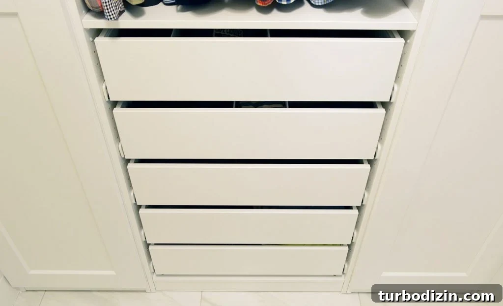Johns Side Of Ikea Pax System With Closed Doors And Drawers