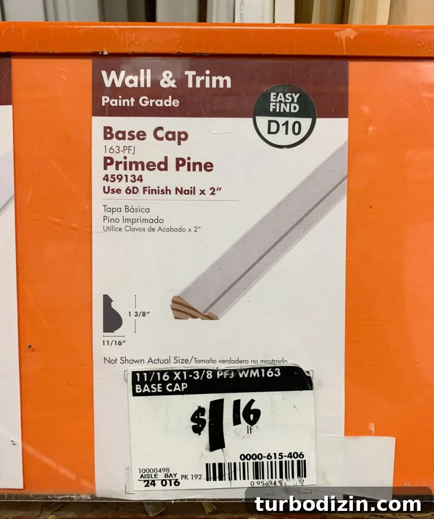 How to Install Decorative Wall Molding for a Polished Look 4 Base Cap Sign At Home Depot