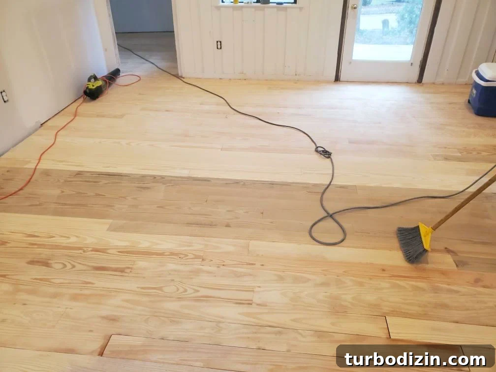 Episode 173: The Most Asked Money Question — What You Need to Know 2 Sanded hardwood floor showing patch