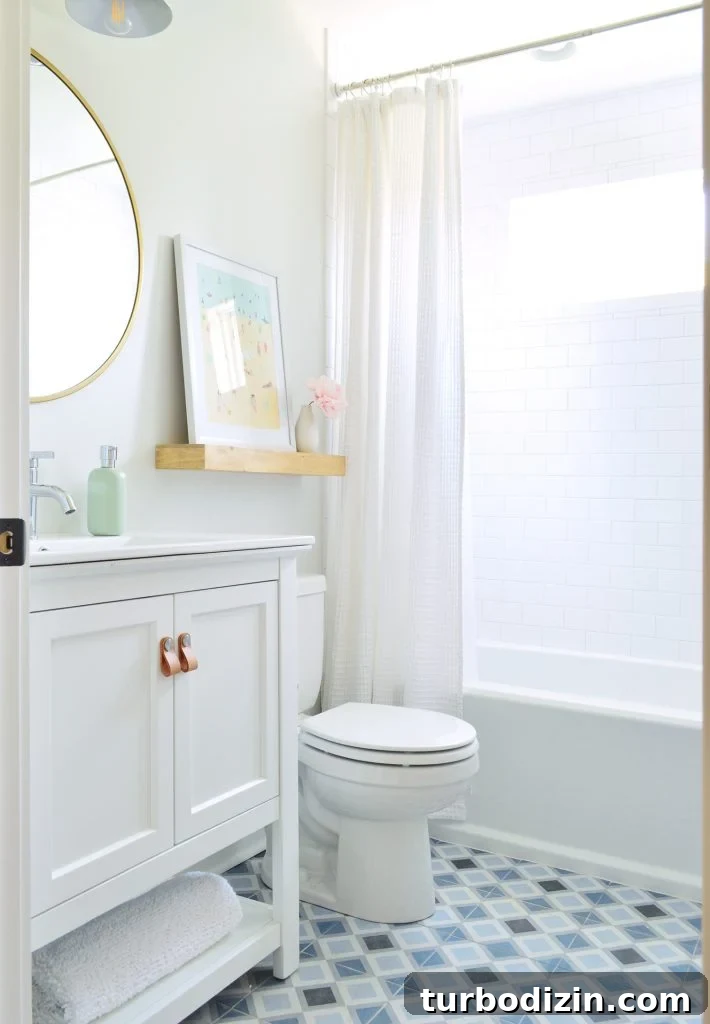 Installed bathtub