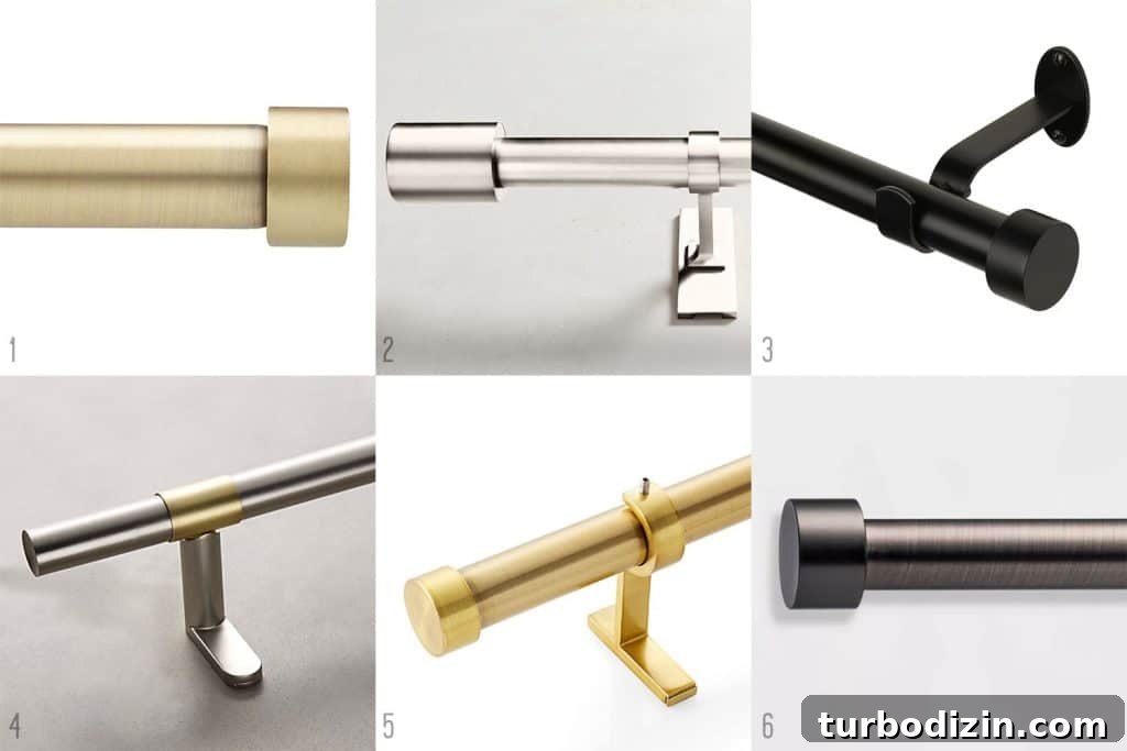 Curtain rod options