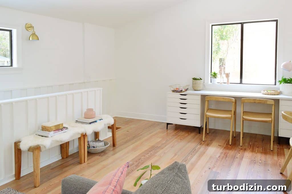 Our Upstairs Family Room After Four Weeks: What Changed and Why 17 Landing Area Of Upstairs Beachy Living Room With Empty Floor
