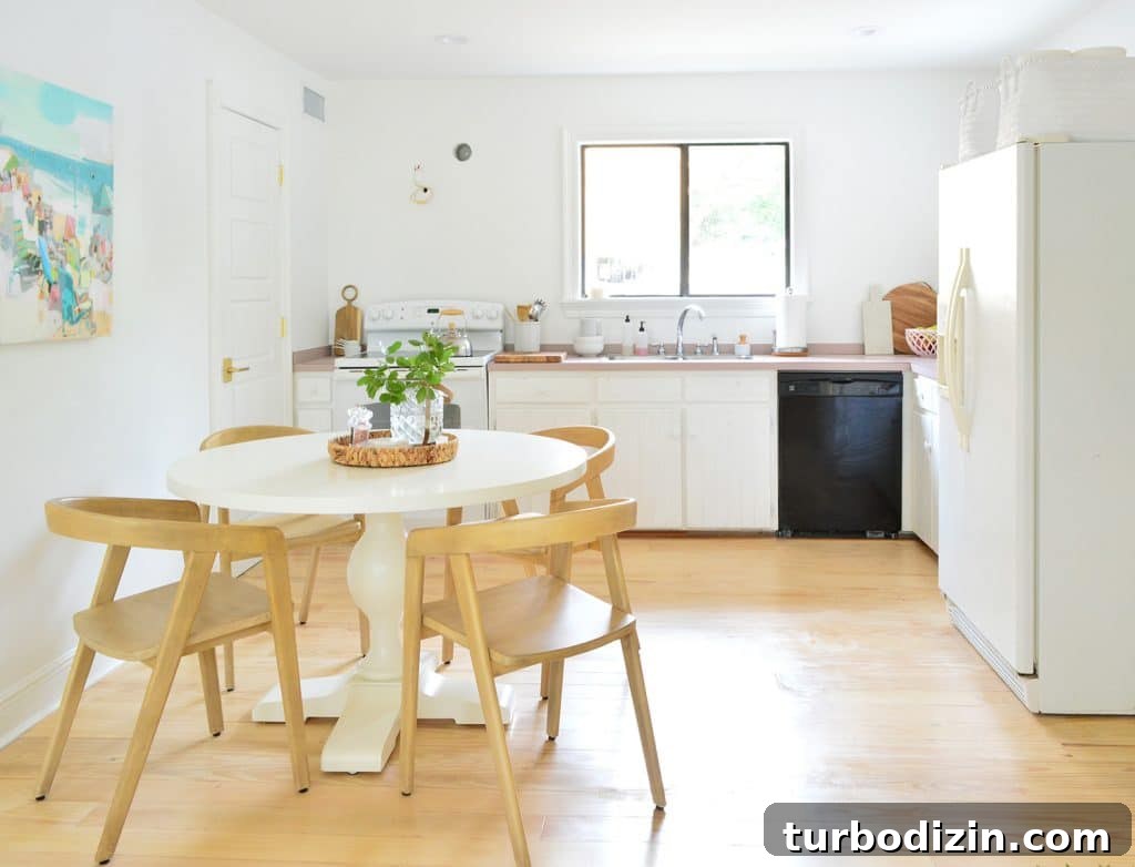 5 Quick Kitchen Updates to Transform Your Space 4 Before Photo of Minimal White Kitchen After Move In