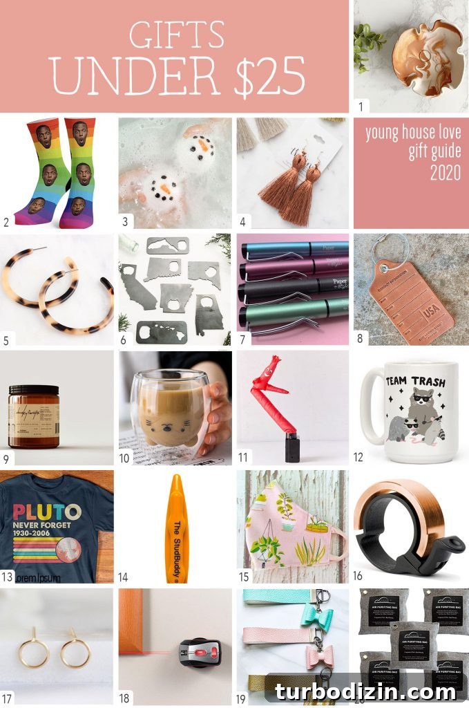 Top Holiday Gift Guides for 2020: Gifts by Interest & Budget 5 Gifts Under 25 Dollars Graphic Collage