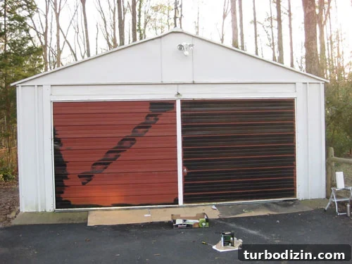 before-and-after-garage-door-makeover-with-paint before-and-after-garage-door-makeover-with-paint