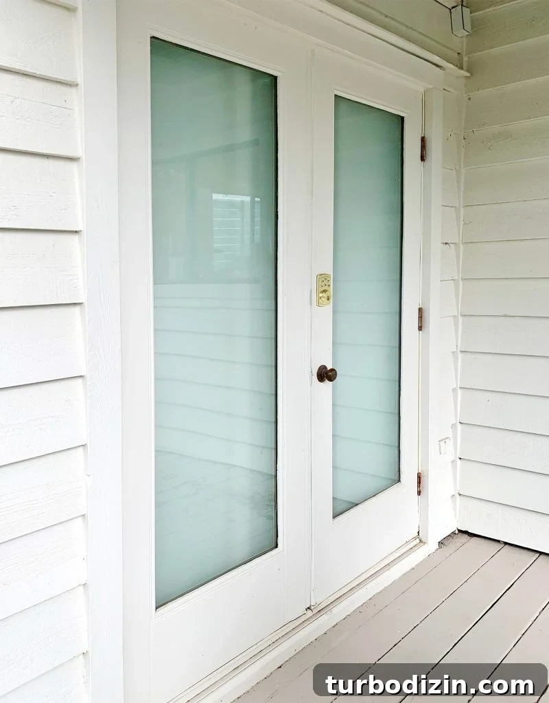 Turn Ikea PAX Wardrobes Into a Custom Closet System 6 Exterior view of french doors that were drywalled over inside